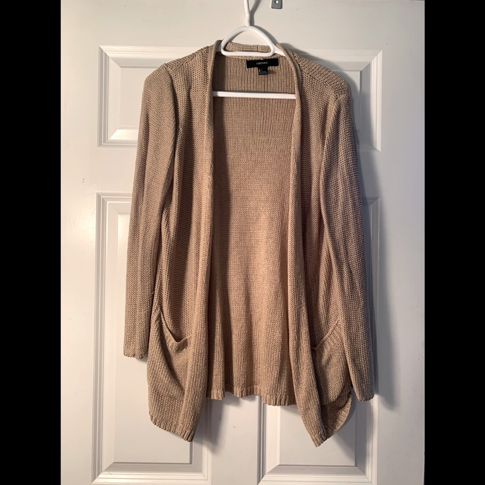 Tan knit cardigan